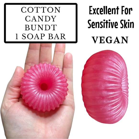 Effervescent Bubbles Other - 1 Bar, Cotton Candy Bundt Soap, Handmade, Great Gift Idea! ( PRICE IS FIRM )